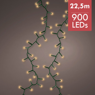 Kerstverlichting LED Cluster String 6M met 8 twinkel effecten - 456 lampjes