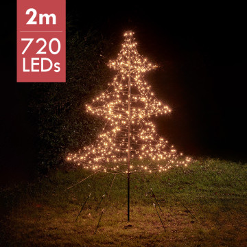 Buiten Kerstboom met 420 LED lampjes - warm wit - 200CM 