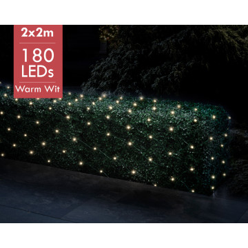 Gouden netverlichting 2x2meter - 160leds