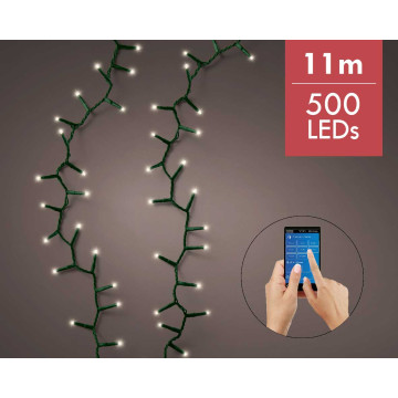 Slimme Kerstboomverlichting LED met app warm wit - 11M - 500 lampjes