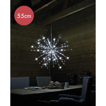 Poolster wit met 144 micro LED lampjes - Ø 55CM 