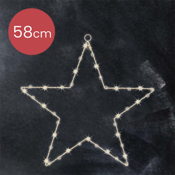 Kerstverlichting LED Ster 58CM - 50 lampjes