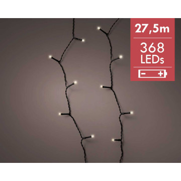 Kerstverlichting op batterij  - - 27,5M - 368 lampjes -div lichtstanden 