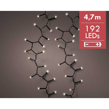 Kerstverlichting batterij - Clusterverlichting - 4,7M -192 lampjes -div lichtstanden 