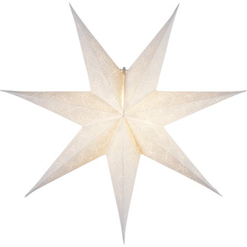 Papieren kerstster Decorus wit 63x63 cm