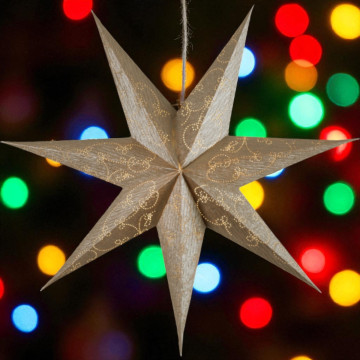 Papieren kerstster Decorus goud 63x63 cm