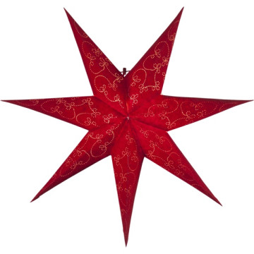 Papieren kerstster Decorus rood 63x63 cm
