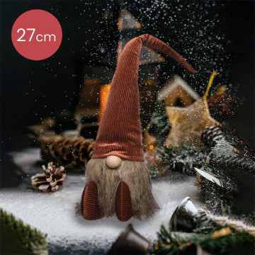 Kerstkabouter bruin - 27CM