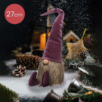 Kerstkabouter paars - 27CM