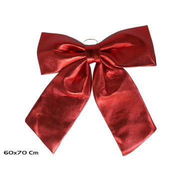 Glanzende rode kerst strik 60 x 70 cm 