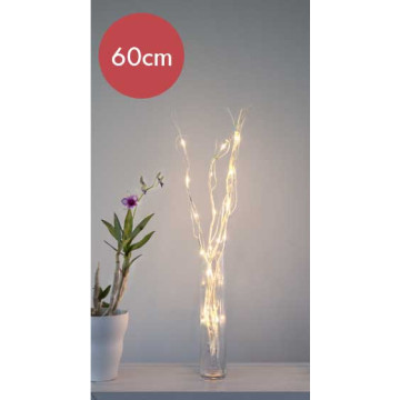 Korte witte decoratietakken - 60cm