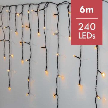 Gouden ijspegelverlichting - 6meter - 240leds