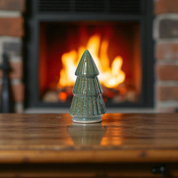 Kerstboom van porselein, Gestileerd blauw met 3 etages