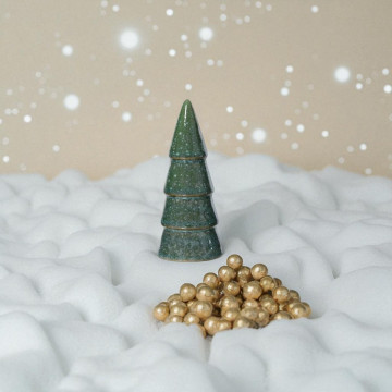 Kerstboom van porselein, Gestileerd blauw met 4 etages