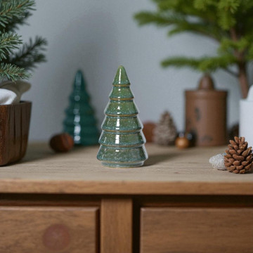 Kerstboom van porselein, Gestileerd blauw met 6 etages