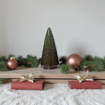 Porseleinen kerstboom, Gestileerd Bruin 