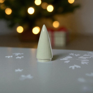 Porseleinen kerstboom, Gestileerd Wit
