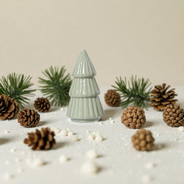 Porseleinen kerstboom, Gestileerd Wit met 3 etages