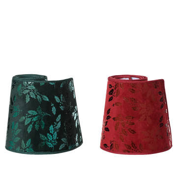 Set van 2 Kerstboomringen groen/rood - ø56x22 cm