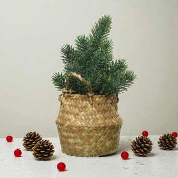 Micro kerstboom donker ø13x24 cm