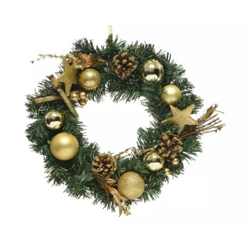 Decoratieve Kerstkrans ø30 cm Groen/Goud