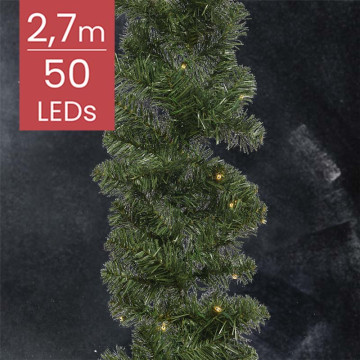 Guirlande groen 270 cm lang - 50 LED lampjes
