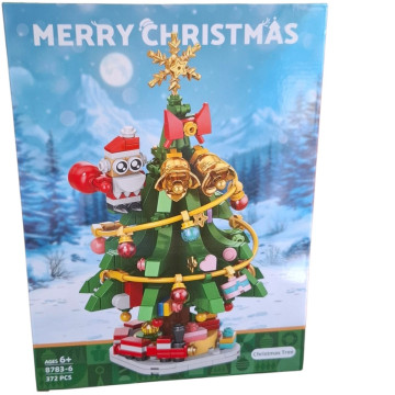 Bouwblokjes - Kerstboom met kerstman