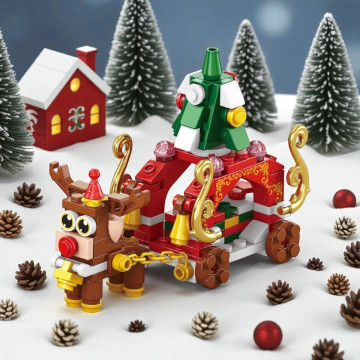 Bouwblokjes - Brick set Kerst Rendier