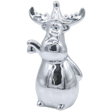 Rendier van keramiek Zilver - 18 cm
