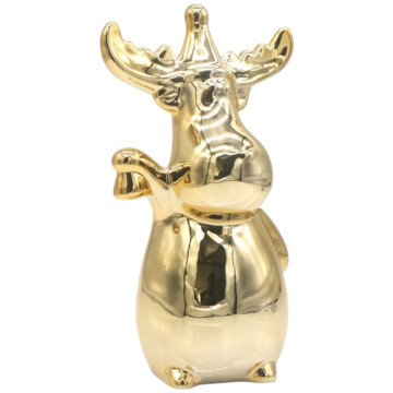 Rendier van keramiek Goud - 18 cm