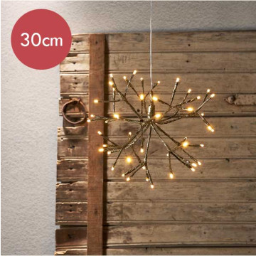 Poolster goud met 48 micro LED lampjes - Ø 30 cm 