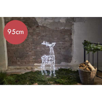 Wit Rendier - 120 LED lampjes - 95 cm