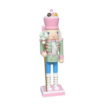Candy notenkraker met dirigeerstok blauw - 25 cm