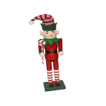 Traditionele Kerst elf met lolly  - 38 cm