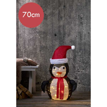 3D Pinguïn met 45 LED lampjes - 70 cm