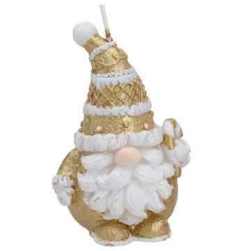 Gouden gnoom kaars man - 7 cm