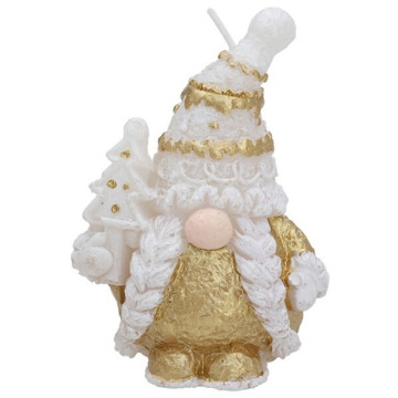 Gouden gnoom kaars vrouw - 7 cm