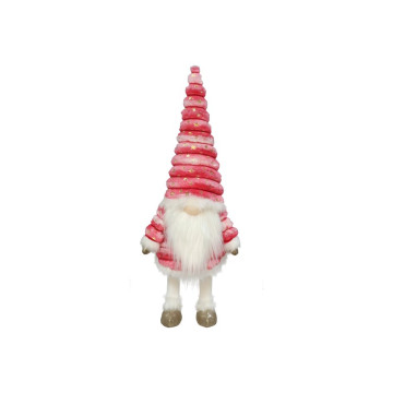 Vrolijke Roze Gnoom met LED - 72 cm