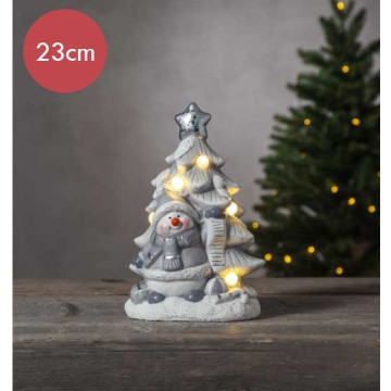 Sneeuwpop met boom - 23cm