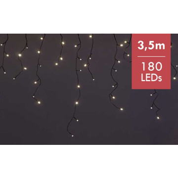 IJspegel verlichting LED 3,5M - 180 lampjes - warm wit licht   