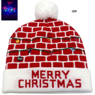 LED Kerstmuts met bakstenen motief