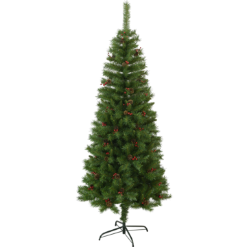 Kerstboom met besjes - 195cm
