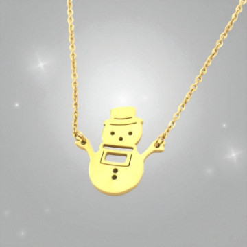 Gouden ketting met sneeuwpop