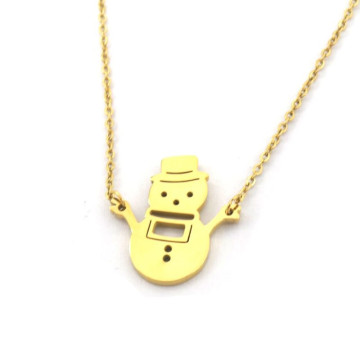 Gouden ketting met sneeuwpop