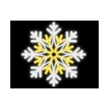 Sneeuwvlok silhouette exclusivo - 80cm - warm wit en koel wit licht - koppelbaar