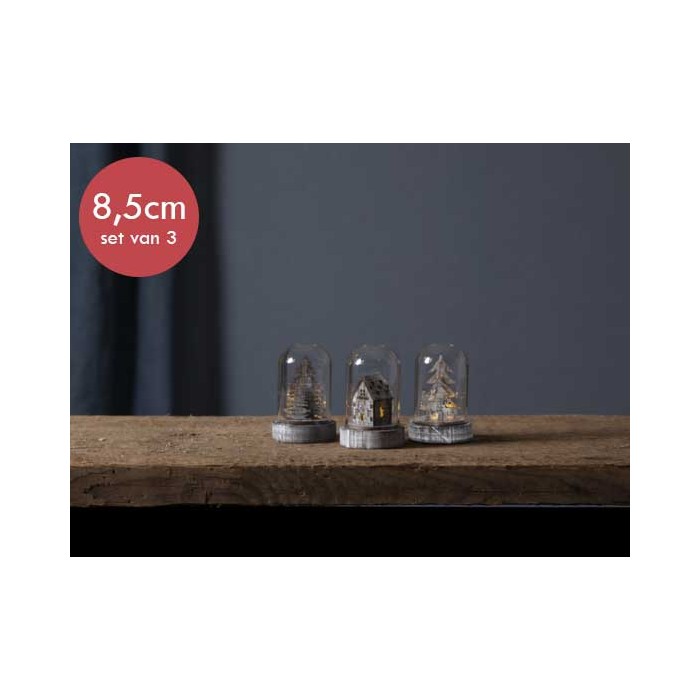 Kerst decoratie "kupol" - set van 3