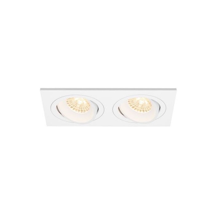 GU10 Armatuur pro series - Vierkant Dubbel Wit
