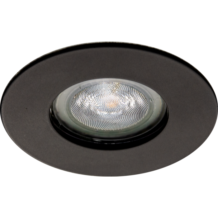 IP65 GU10 armatuur Evofire Rond Zwart +Afstandhouder