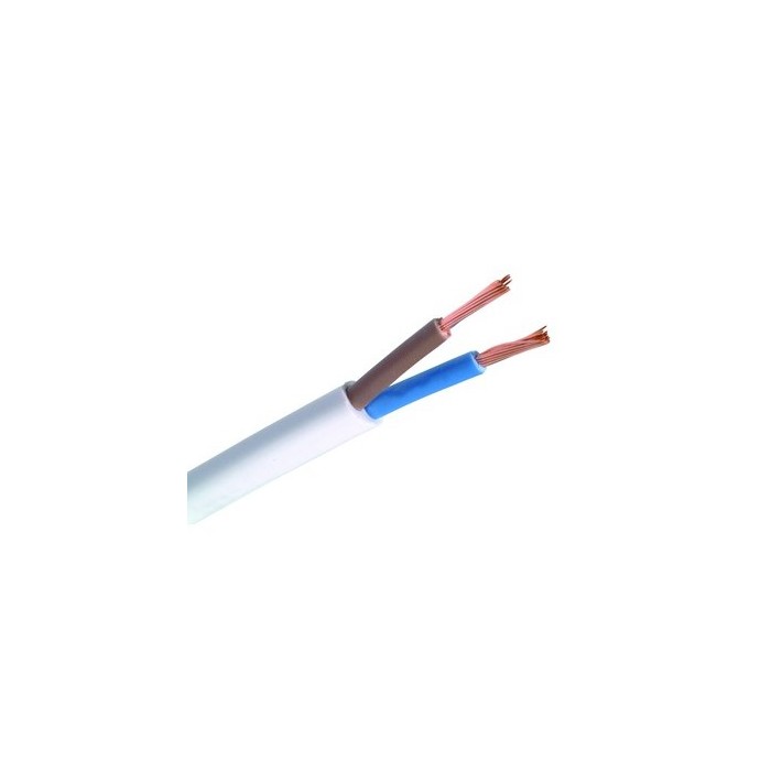 Installatiedraad 2 x 1.00 Wit