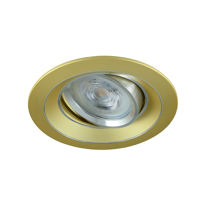 IP20 Platte inbouwspot goud rond